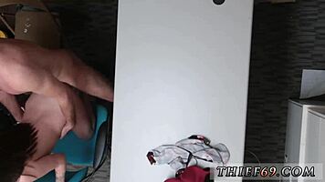 Petite Teen Sucks Officer After Cumshot Denial