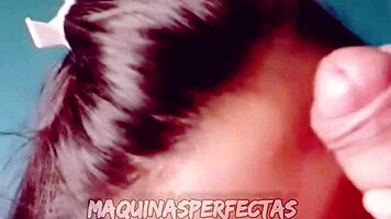 i suck a big cock and it fills my face with cum