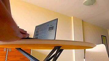 i dominate small cock with feet blowjob