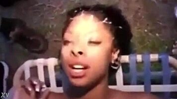 hey, check out this cumshot frenzy with a young ebony chick