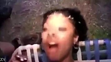 hey, check out this cumshot frenzy with a young ebony chick