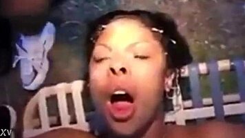 hey, check out this cumshot frenzy with a young ebony chick