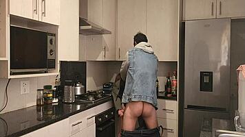 Maintenance Guy Caught Fucking Young 18+ Amateur in Anal First Time