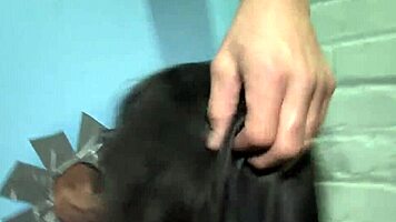 Nevaeh Keyz tries a huge white dick at the gloryhole