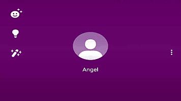 cute teen plays with toys alone