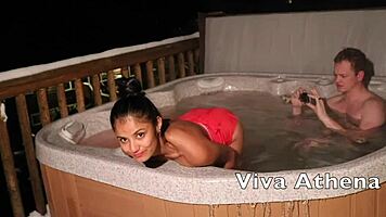 Slutty Asian Teen 18+ Seduces Photographer in Jacuzzi