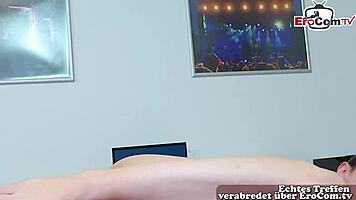 German couple risks intense anal sex in office, nearly caught during casting