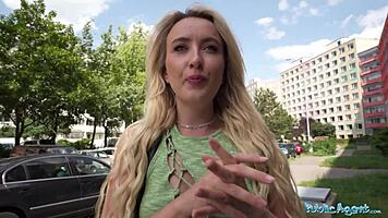 Public agent, you hot young 18+ blonde craving strangers' big cocks for outdoor cowgirl hardcore and cum in mouth?