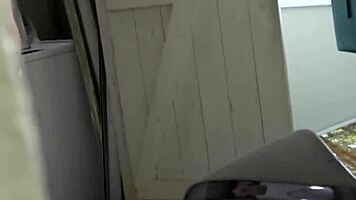 blonde teen khloe gets dick down on washer by brother pov