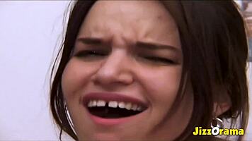 Wanna see my big boobs bounce during amateur sex? Teases teen 18+ in jizz-filled romp.