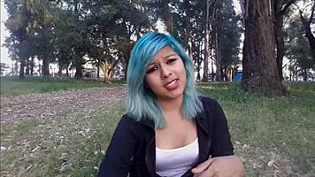 sexy young girlfriend fisting her ass, fingering tits, and assfucking