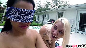 Sorority Girls Teaching the Noob Some Hot Lesbian Tricks Today! 😜