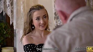 Lucky Old Man Enjoys Petite Teen Jessi