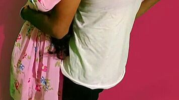 cute 18 teen desi college girl enjoys romantic spooning in homemade video