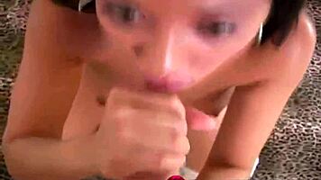 Ioni Ebony Teen Babe Sucks Cock In Pov With Handjob And Cum!