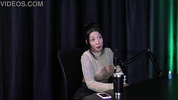 Debora Andrade In Sheer Red Lingerie