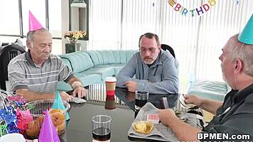 Akira Shell pounded by old man near grandpa