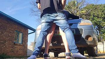 Stepdaughter fucked on first car