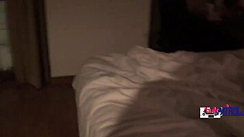 The round ass Asian babe got smashed by a stranger in the garage from POV.