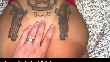 Bettina Alvarenga's juicy pussy lips banged hard by big cock on Christmas night