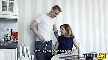 Tutor4k man picks mature woman preceptor for max pleasure in classroom. He enjoys every hardcore moment.