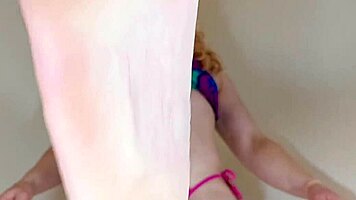 Giantess Foot Licking Session with Tall Blonde Teen