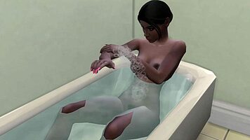 Shy Stepson Creampies Ebony Stepmom After Catching Him Masturbating In Front Of The Computer