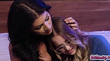 Lesbian Couple Queenie Sateen and Codi Vore in Erotic Sex