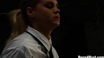 busty big ass lesbian slave gets whipped hard by merciless mistress