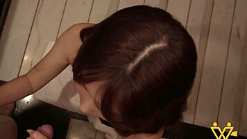 i'm fucking horny asian model in hotel bathroom with deepthroat and cumshot