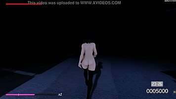 roshutsu sfm hentai game ep 1 exhibitionist japanese girl naked in the public street flashing around.