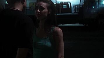 Young vixen Anya Olsen is tied up and doggystyled in public with bondage