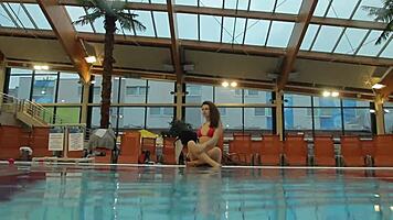 curvy asian brunette with pierced nipples gets fingered by petite latina amateur