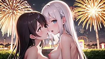 Girls Have Fun at Amusement Park with Pussy Masturbation ASMR