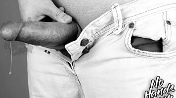 Retro vintage close up ejaculation orgasm big cock without hand help!