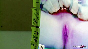 caught tiny step sister masturbate and seduce to fuck