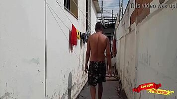 Two young and juicy maids get pounded in the backyard and he makes her swallow his load