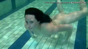 Hey, dive into this new teen's underwater pool bathing show