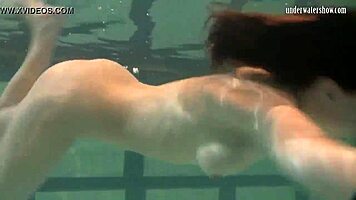 Hey, dive into this new teen's underwater pool bathing show