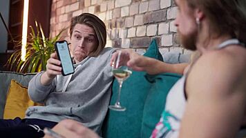 two big dicks fuck tight pussies and cum in mouth