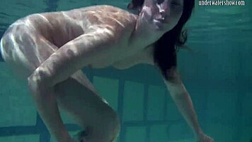 Hey, dive into this new teen's underwater pool bathing show