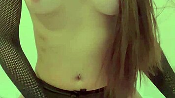 erotic teen 18+ with natural tits gets sexy in solo play