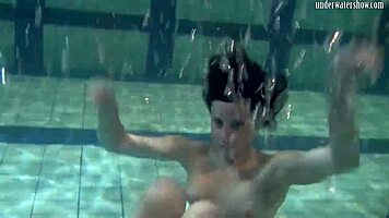 Hey, dive into this new teen's underwater pool bathing show