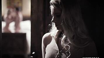 Petite Blonde Teen Catches Nasty Couple