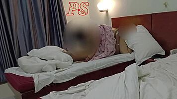 Is this Indian college girl ready for big cock in hotel room? Hardcore doggystyle with her big tits bouncing.