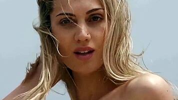 I's watching Francy Torino's sensual striptease, she's a skinny blonde babe with small tits undressing naked.