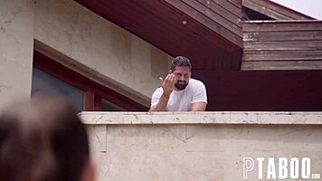 Candie Luciani delivers intense massage to Lorenzo Viota's big ass before hardcore blowjob POV