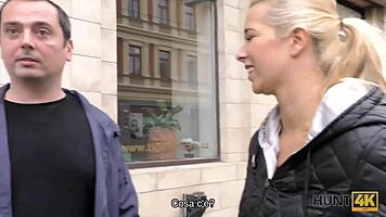 Blonde's Shaved Pussy Fucked Hard