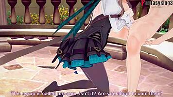 Watch Lynette From Genshin Impact Give An Intense Blowjob In This Hentai Scene!