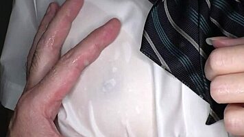 Petite Japanese girl climaxes in homemade video